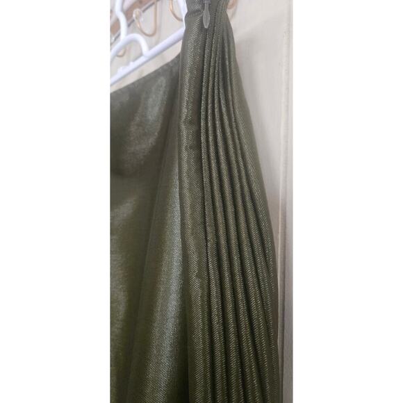 Jil Sander Fleece Wool/Nlyon Army Green Ladies Long Skirt Size 40 - Picture 3 of 8